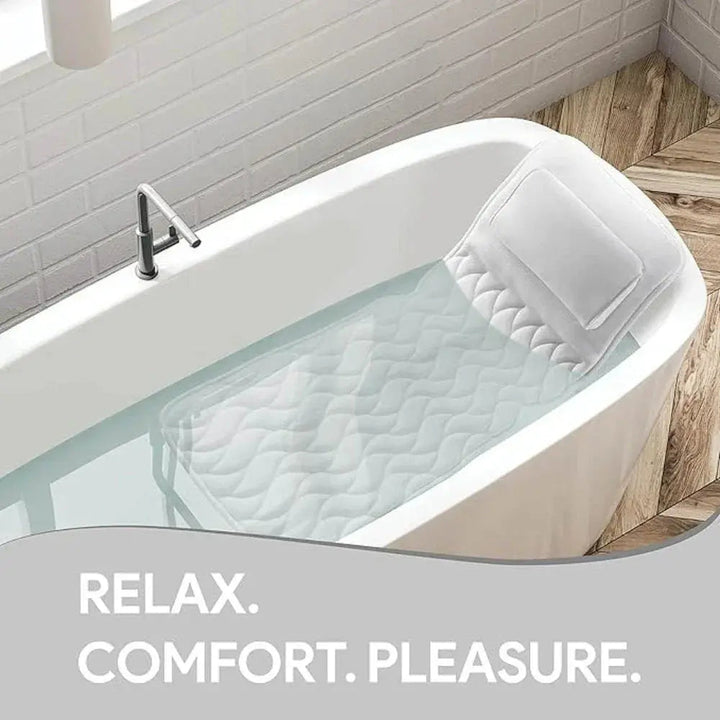 Full Body Bath Pillow with Non-Slip Underside | Soak in Comfort | Bath Pillows