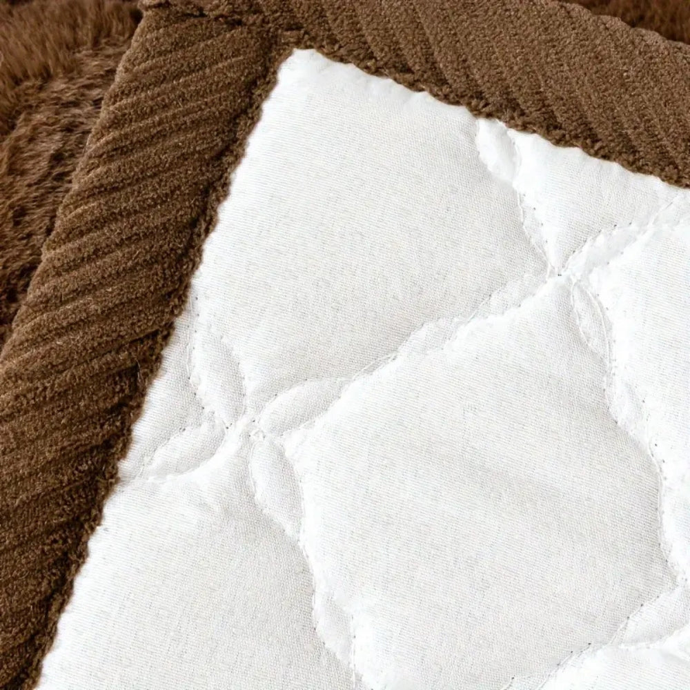 Non-Slip Diamond Stitched Plush Sofa Cover, 27.5in Wide | Diamond Stitching, Plush Padding | Sofa Covers