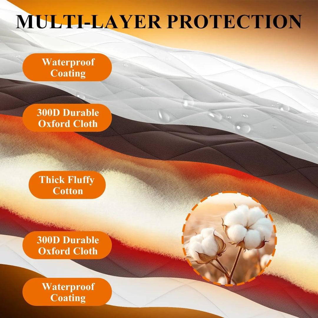 Waterproof Magnetic Door Curtain with Thick Cotton Layers for Winter | Draft-Blocking Door Cover | Door Curtains