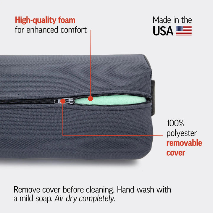 Memory Foam Lumbar Seat Cushion with Adjustable Elastic Strap for Car and Office | Strapped Support for Seated Hours | Seat Cushions