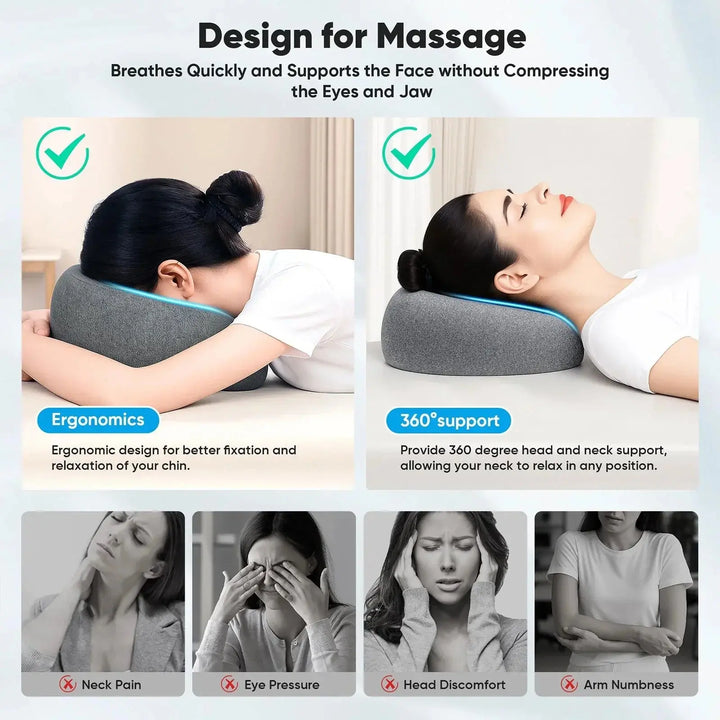 Memory Foam Face Down Pillow for Stomach Sleepers and Beach Days | Comfortable Face-Down Rest | Specialty Pillows