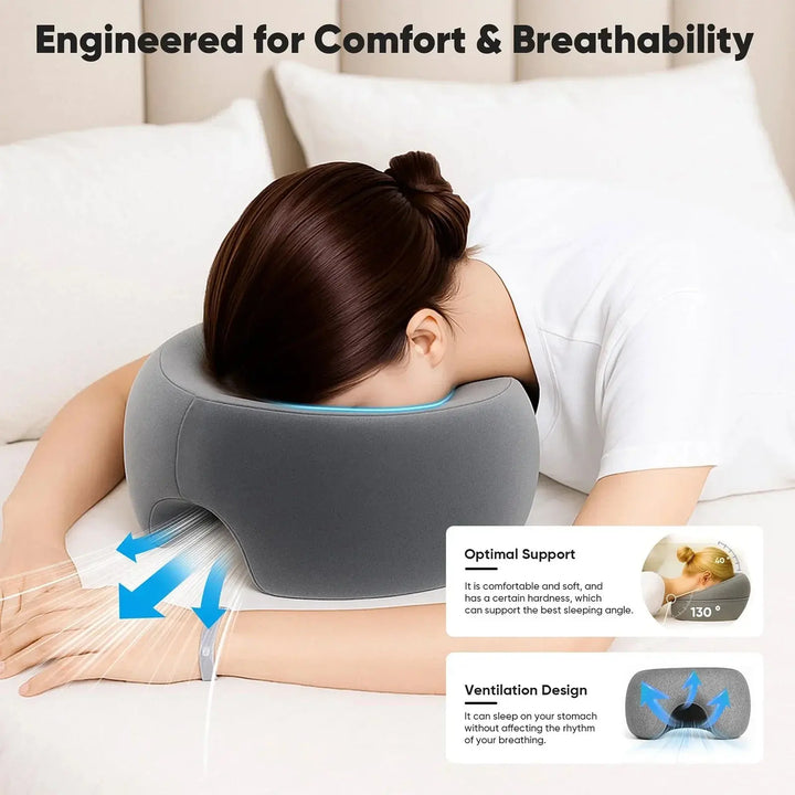 Memory Foam Face Down Pillow for Stomach Sleepers and Beach Days | Comfortable Face-Down Rest | Specialty Pillows