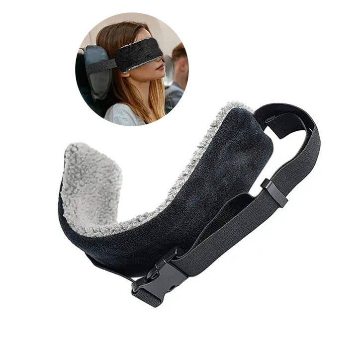Neck Support and Sleep Mask in One, Compact Strap Design for Travel | Head Support That Packs Small | Travel Pillows