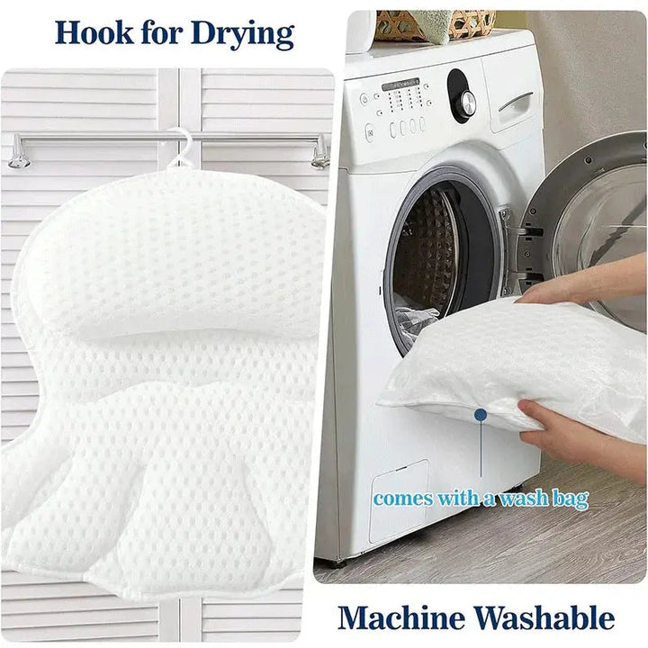 Wave Pattern Bath Pillow for Longer, More Comfortable Soaks | Relax Longer in the Tub | Bath Pillows