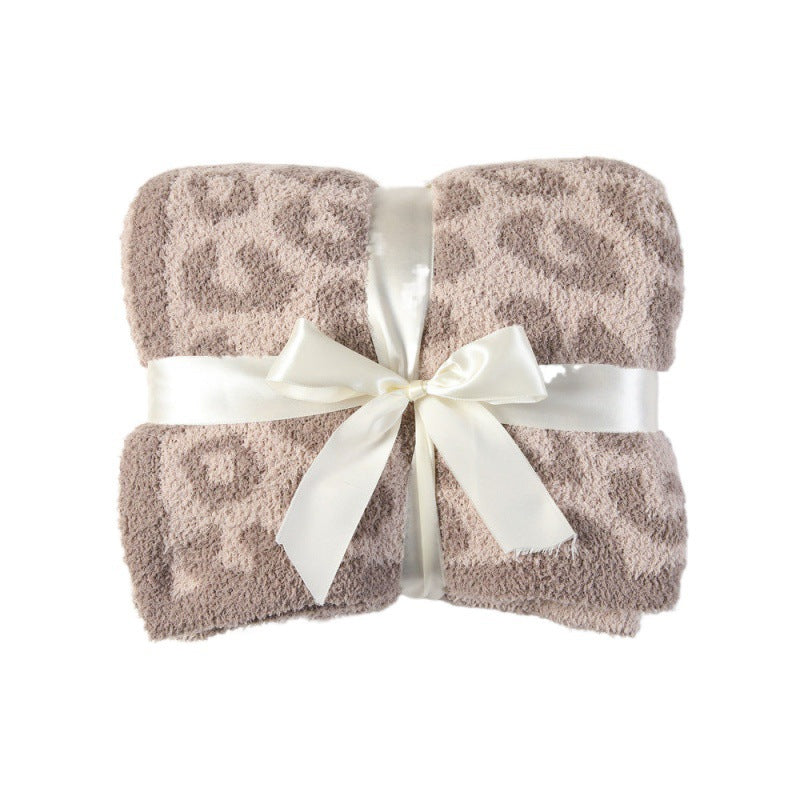 Leopard Print Plush Throw Blanket in Neutral Shades | Neutral Leopard Print Warmth | Throw Blankets