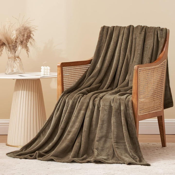 Cozy Plush Throw Blanket in Five Sizes and Neutral Shades | Plush Choices for Every Space | Throw Blankets