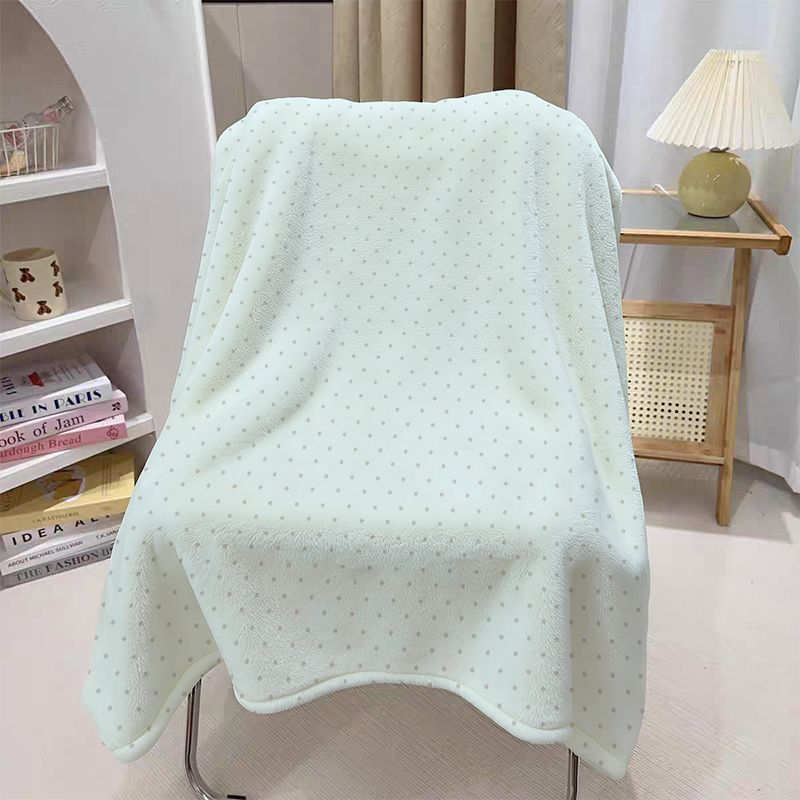 Cozy Dot Pattern Plush Throw Blanket for Sofa and Bed | Dotted Plush Comfort at Home | Throw Blankets
