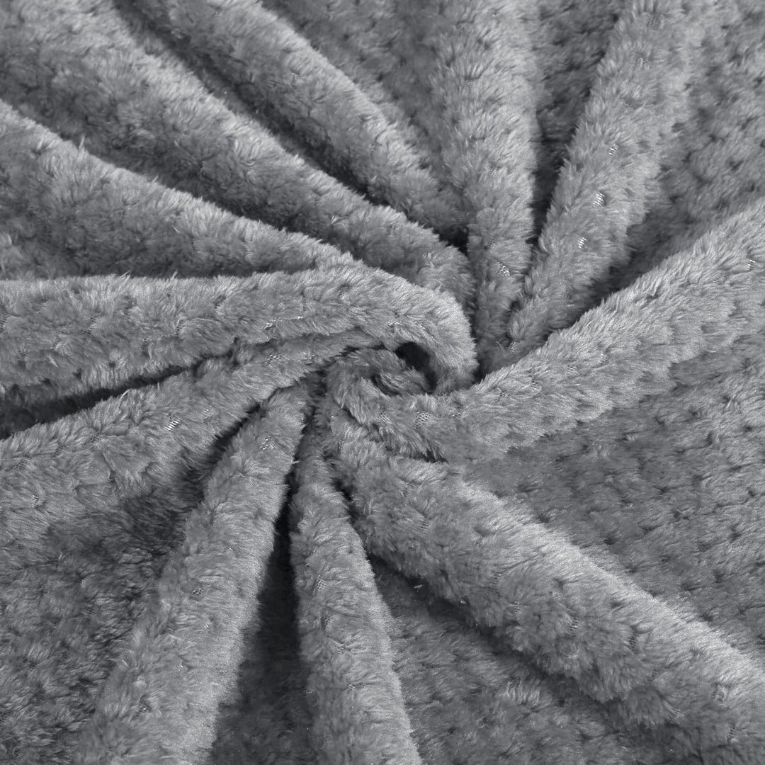 Ultra Soft Plush Throw Blanket in Grey and Blue for Movie Nights | Plush Softness for Movie Nights | Throw Blankets