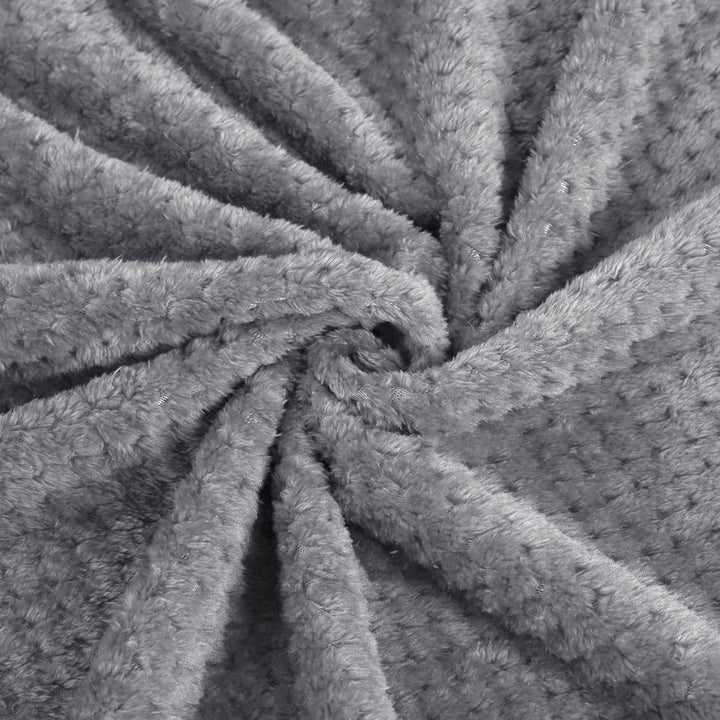 Ultra Soft Plush Throw Blanket in Grey and Blue for Movie Nights | Plush Softness for Movie Nights | Throw Blankets