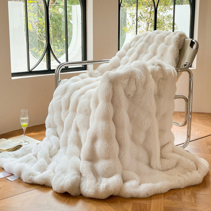 Luxurious Wave Textured Soft Throw Blanket in Six Colours | Wave Texture and Plush Softness | Throw Blankets