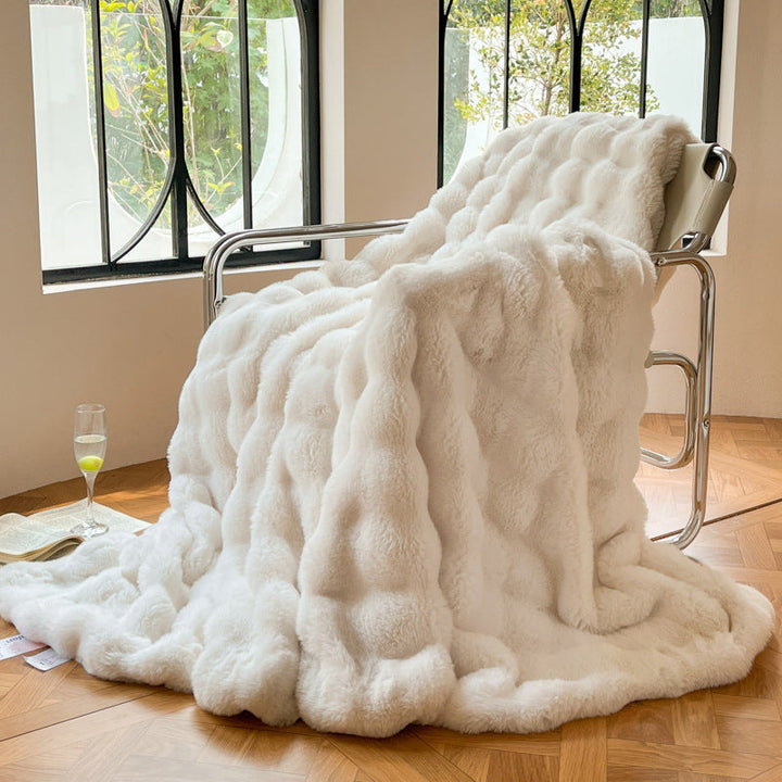 Luxurious Wave Textured Soft Throw Blanket in Six Colours | Wave Texture and Plush Softness | Throw Blankets