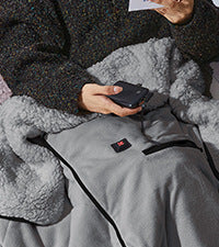 Heated Snuggle Blanket with Hood and Side Pockets in Soft Fleece | Hooded Heated Snuggle Blanket | Heated Blankets