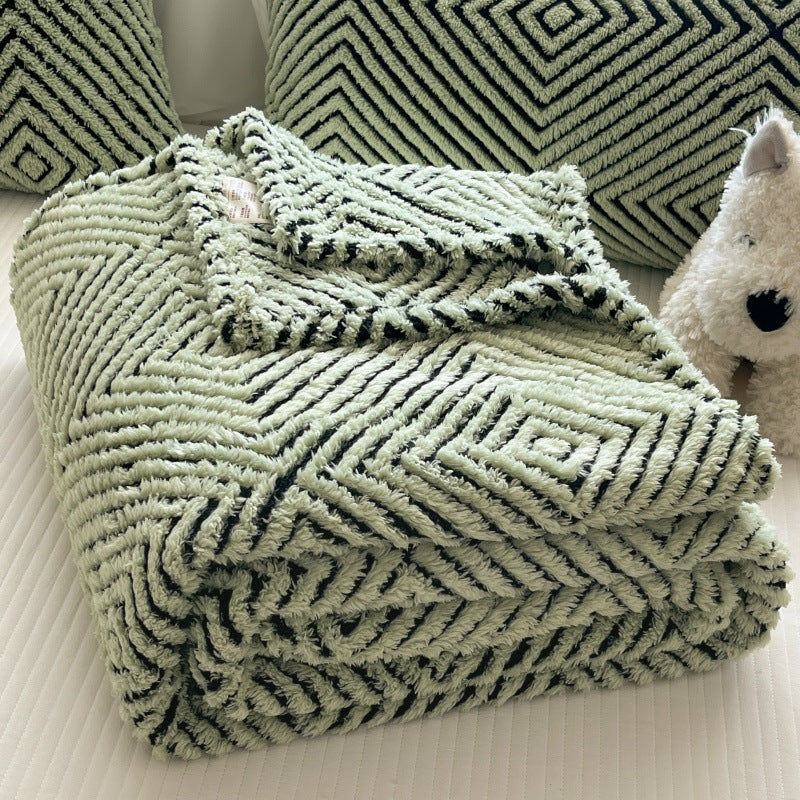 Geometric Pattern Decorative Throw Blanket for Bed and Sofa | Geometric Pattern Comfort | Throw Blankets