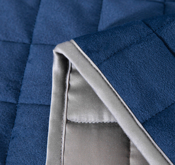 Reversible Quilted Winter Blanket in Dark Grey, Lightweight and Soft | Reversible Quilted Winter Comfort | Fleece Blankets