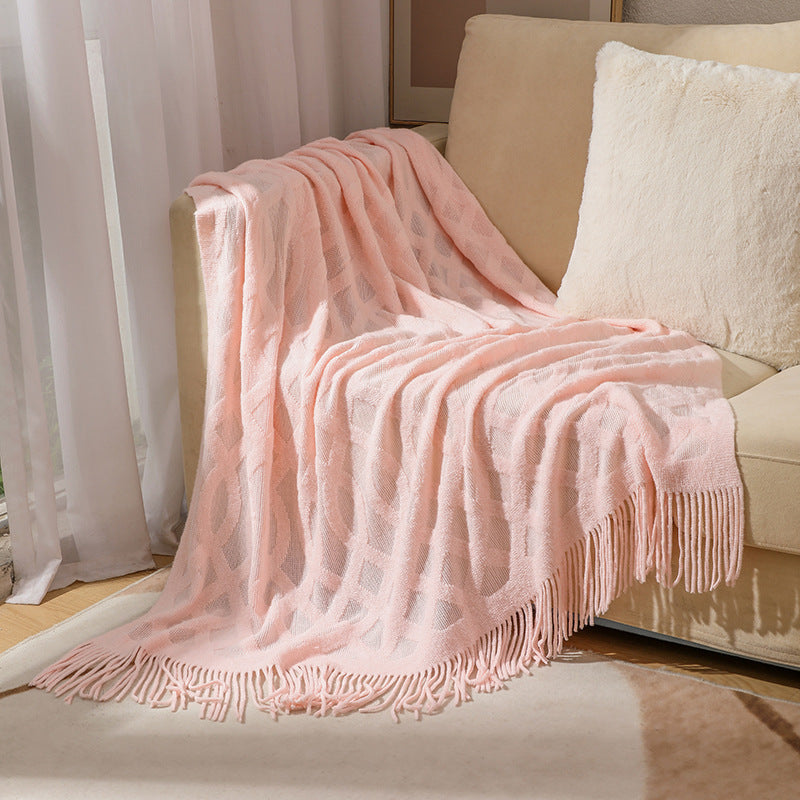 Premium Textured Knit Blanket for Indoor and Outdoor Use | Textured Knit Style in Six Colours | Throw Blankets