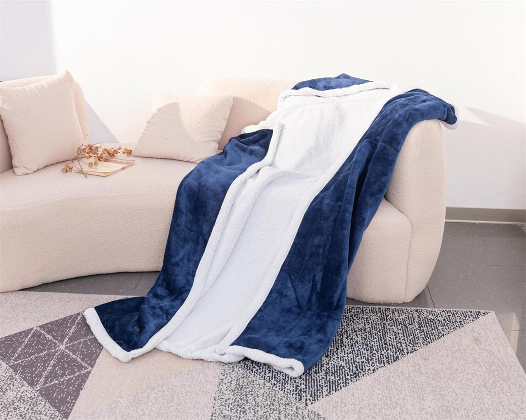 Hooded Fleece Wearable Blanket in Red Black Grey and Dark Blue | Hooded Fleece Warmth for Lounging | Wearable Blankets