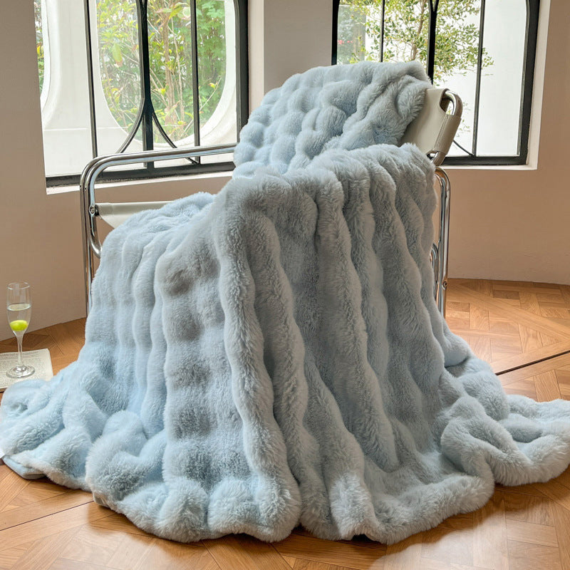 Luxurious Wave Textured Soft Throw Blanket in Six Colours | Wave Texture and Plush Softness | Throw Blankets