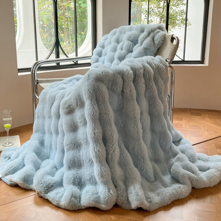 Luxurious Wave Textured Soft Throw Blanket in Six Colours | Wave Texture and Plush Softness | Throw Blankets