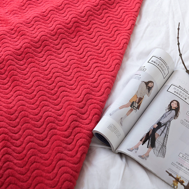 Wave Pattern Cosy Blanket, 59 x 79 in, Soft and Machine Washable | Wave Pattern Comfort for Relaxing | Throw Blankets