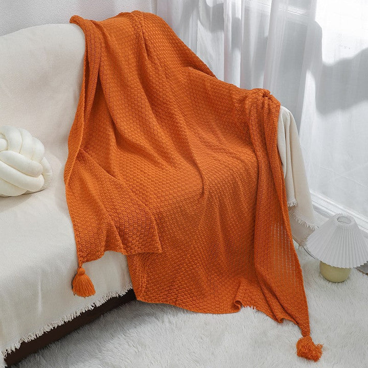 Cozy Woven Throw Blanket with Tassel Edges in Five Colours | Woven Softness with Tassel Edges | Throw Blankets