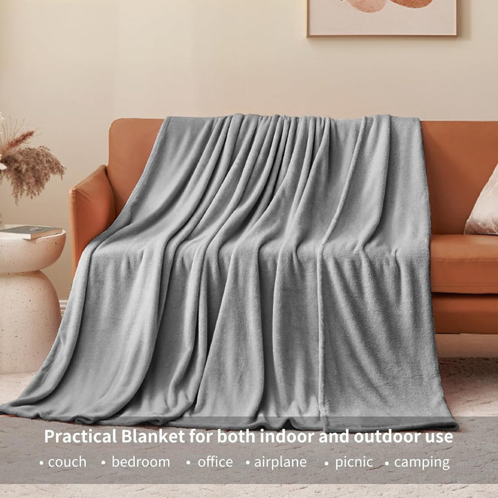 Cozy Plush Throw Blanket in Five Sizes and Neutral Shades | Plush Choices for Every Space | Throw Blankets