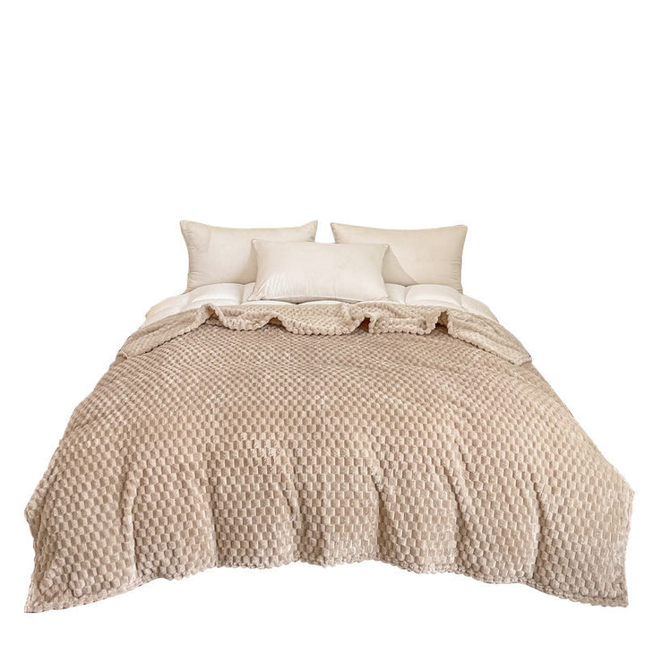 Luxurious Textured Plush Throw Blanket in Five Fresh Colours | Textured Plush in Fresh Shades | Throw Blankets