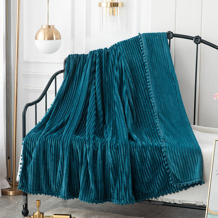 Velvet Touch Plush Throw Blanket with Fine Ridges in Earthy Tones | Fine Ridges, Velvet-Soft Touch | Throw Blankets