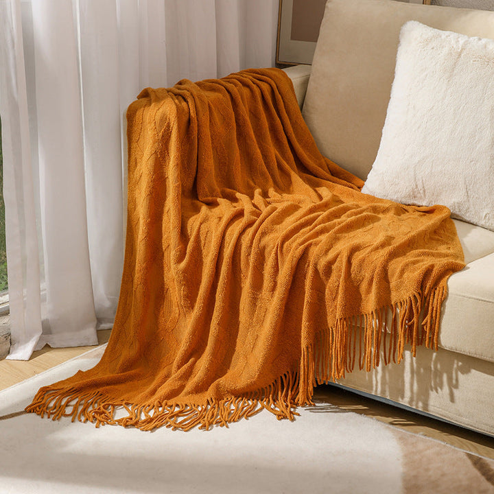 Premium Textured Knit Blanket for Indoor and Outdoor Use | Textured Knit Style in Six Colours | Throw Blankets