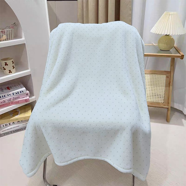 Cozy Dot Pattern Plush Throw Blanket for Sofa and Bed | Dotted Plush Comfort at Home | Throw Blankets