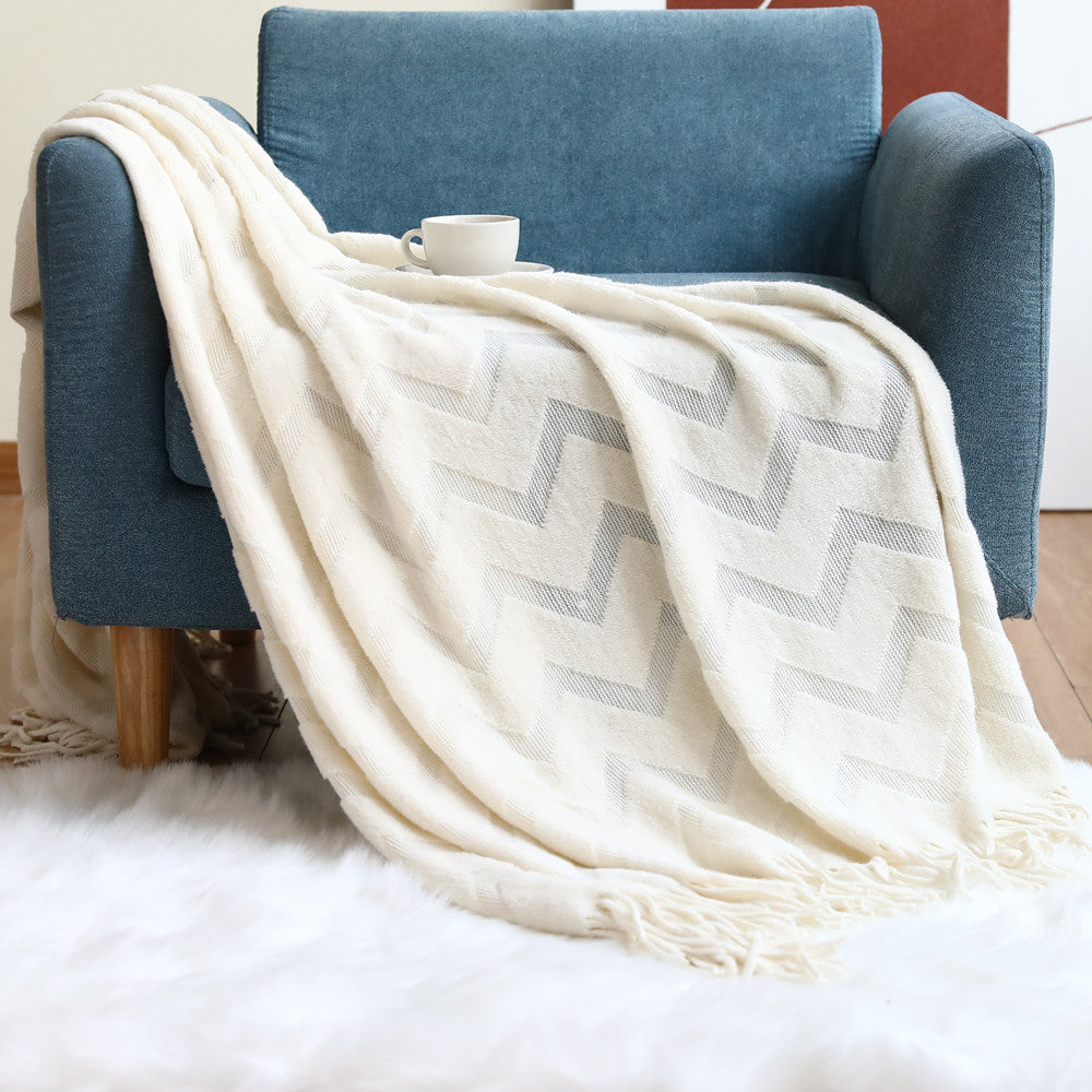 Cozy Textured Throw Blanket in Six Colours for Sofa and Bed | Textured Warmth Without Overheating | Throw Blankets