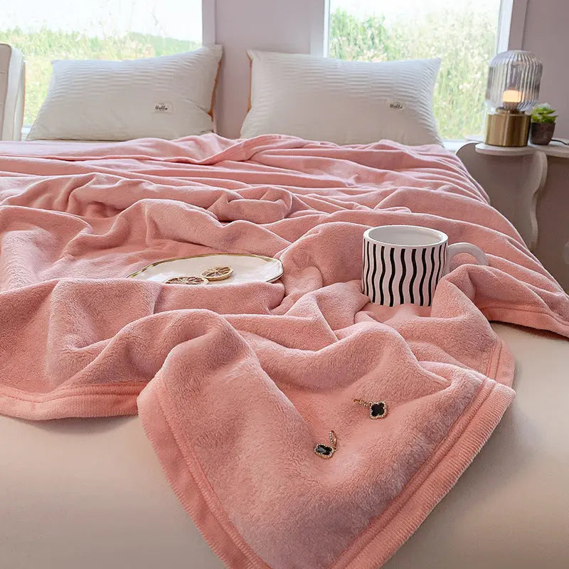 Thick Velvet Nap Blanket for Office, Sofa and Bedroom | Cosy Nap Blanket for Any Room | Fleece Blankets