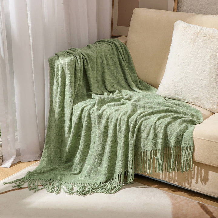 Premium Textured Knit Blanket for Indoor and Outdoor Use | Textured Knit Style in Six Colours | Throw Blankets