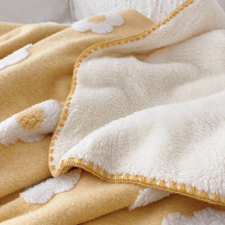 Cotton Floral Blanket for Adults and Kids in Sunflower | Cheerful Cotton Warmth for Everyone | Throw Blankets