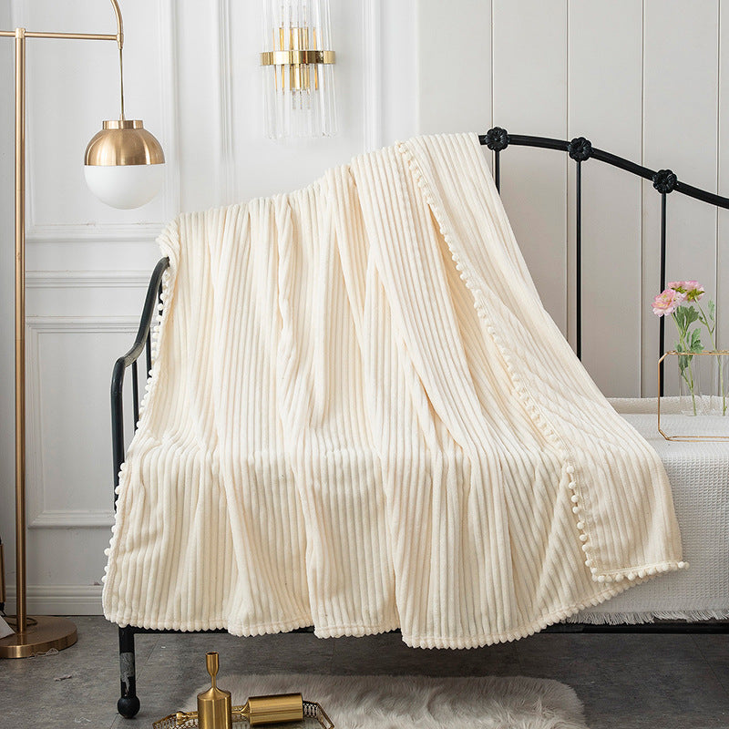 Velvet Touch Plush Throw Blanket with Fine Ridges in Earthy Tones | Fine Ridges, Velvet-Soft Touch | Throw Blankets
