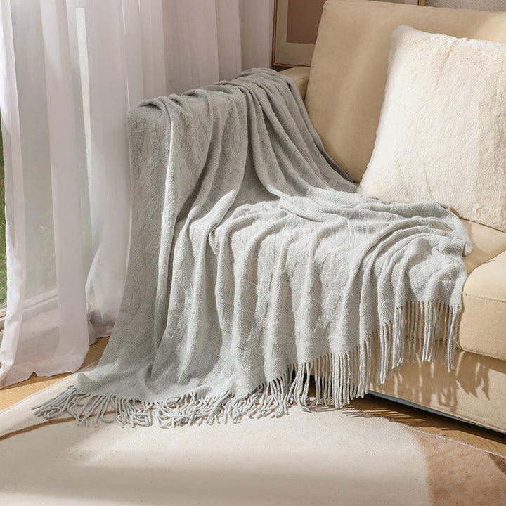 Premium Textured Knit Blanket for Indoor and Outdoor Use | Textured Knit Style in Six Colours | Throw Blankets