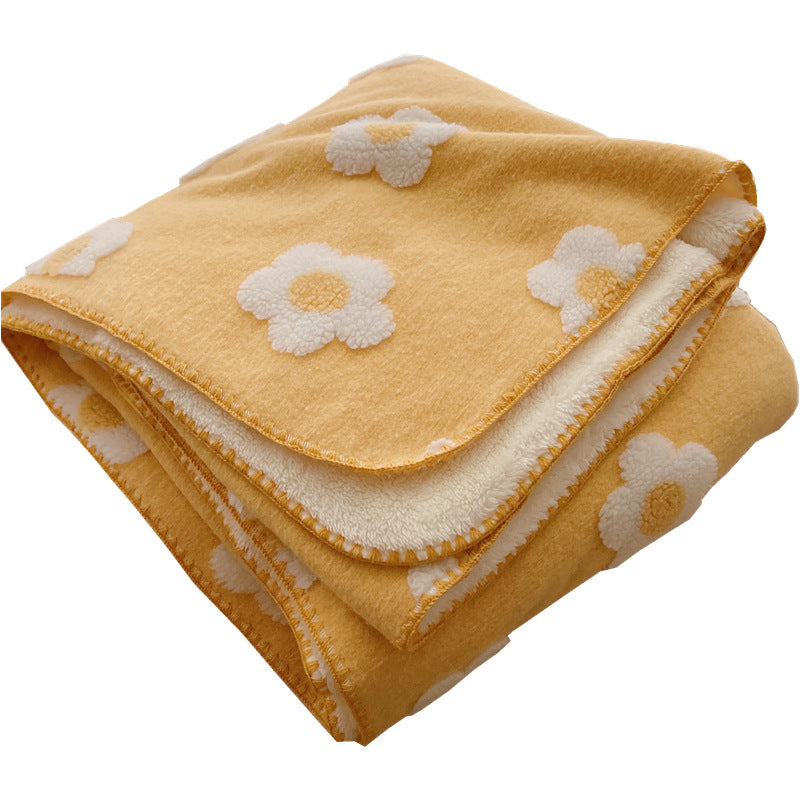Cotton Floral Blanket for Adults and Kids in Sunflower | Cheerful Cotton Warmth for Everyone | Throw Blankets