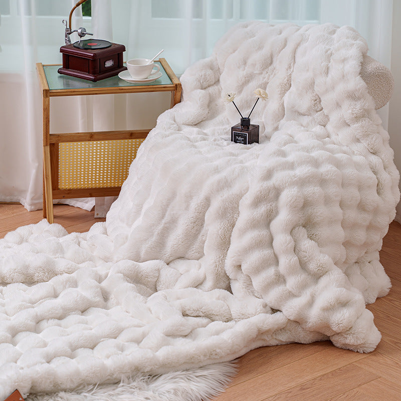 Velvety Soft Luxurious Blanket, 59 x 79 in, for Couch, Bed or Camping | Velvety Soft Warmth Anywhere | Throw Blankets