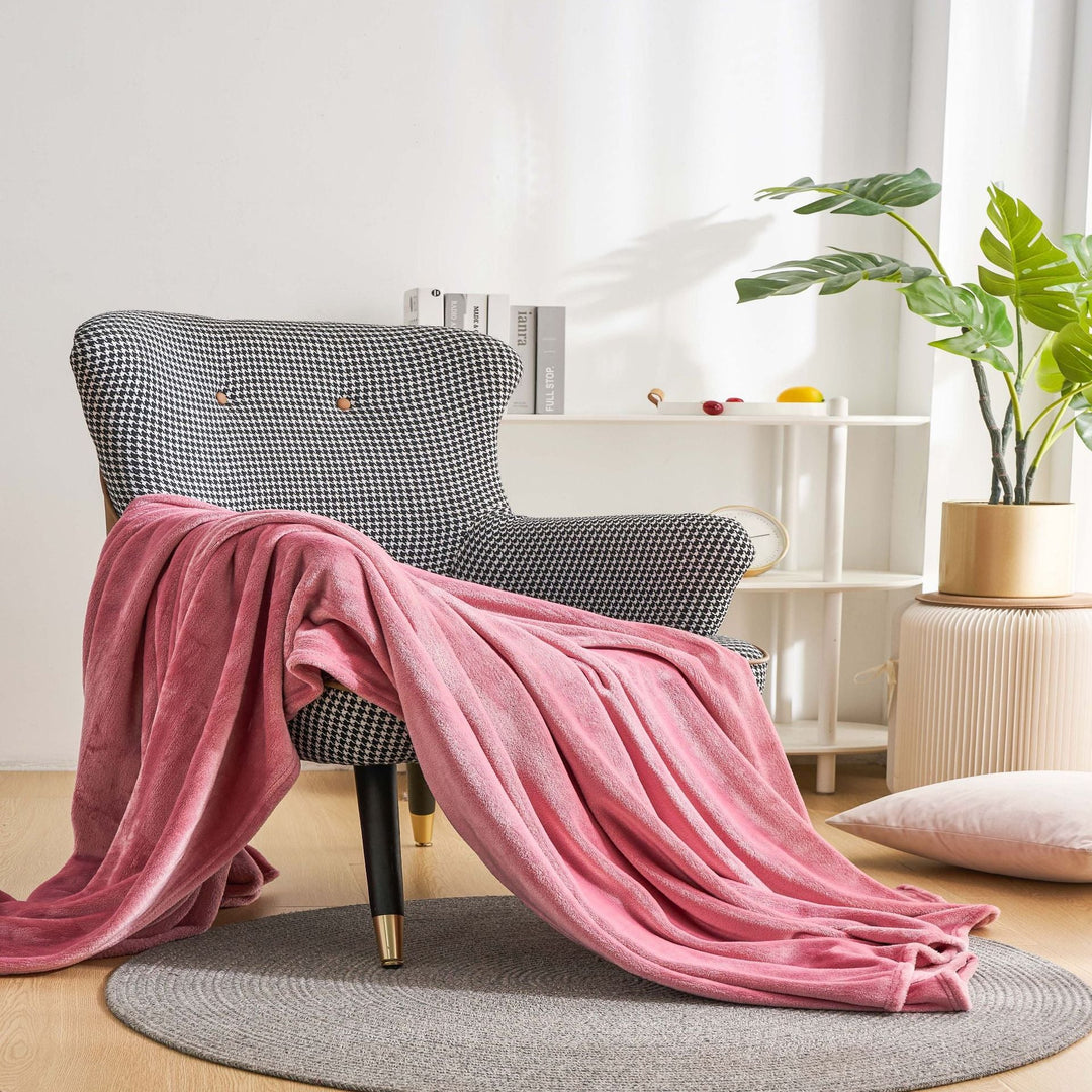 Cozy Plush Throw Blanket in Five Sizes and Neutral Shades | Plush Choices for Every Space | Throw Blankets
