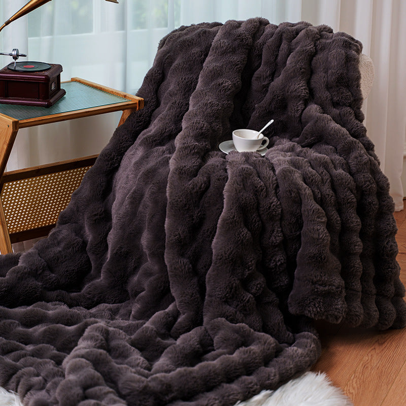Velvety Soft Luxurious Blanket, 59 x 79 in, for Couch, Bed or Camping | Velvety Soft Warmth Anywhere | Throw Blankets