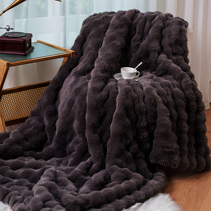 Velvety Soft Luxurious Blanket, 59 x 79 in, for Couch, Bed or Camping | Velvety Soft Warmth Anywhere | Throw Blankets