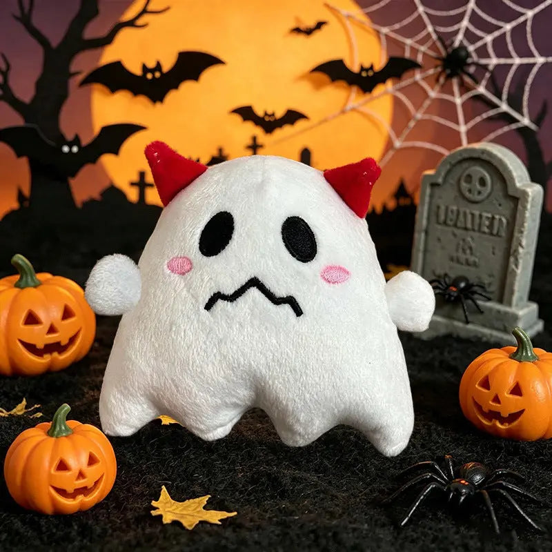 Plush Halloween Ghost Pillow with Soft PP Cotton Fill | Fun Plush Seasonal Decor | Novelty Pillows