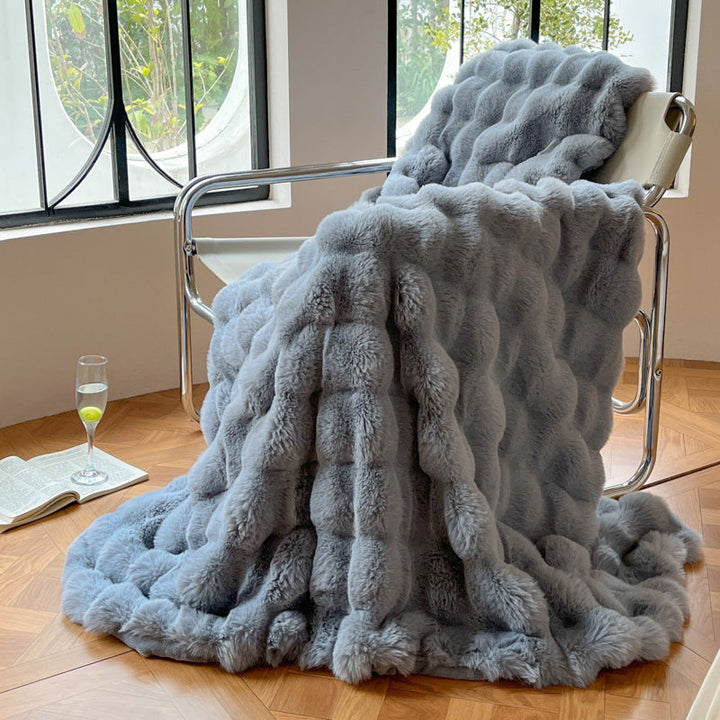 Luxurious Wave Textured Soft Throw Blanket in Six Colours | Wave Texture and Plush Softness | Throw Blankets