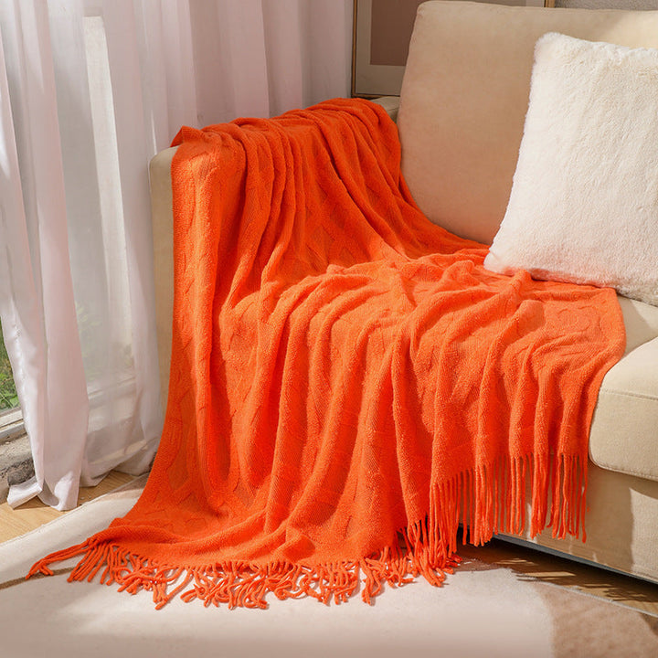 Premium Textured Knit Blanket for Indoor and Outdoor Use | Textured Knit Style in Six Colours | Throw Blankets