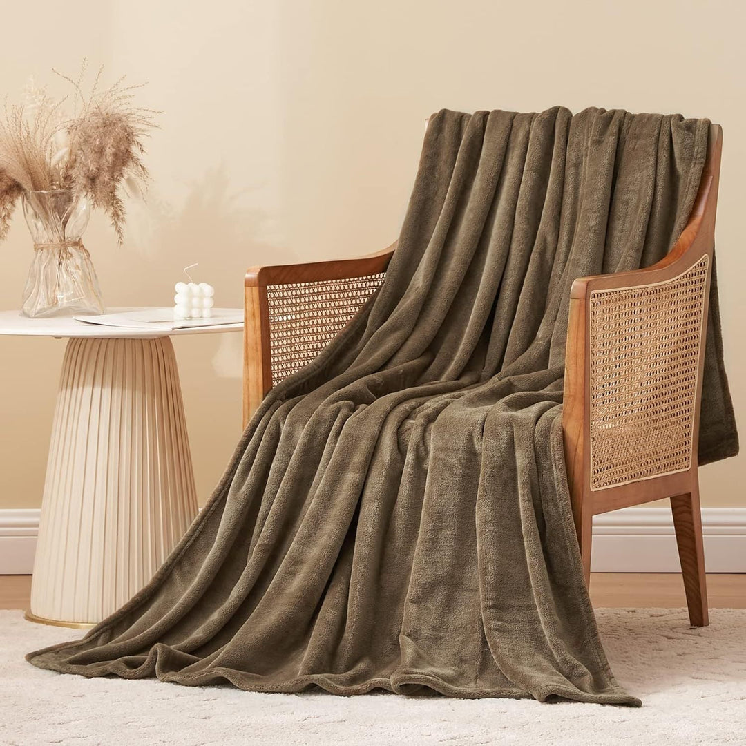 Cozy Plush Throw Blanket in Five Sizes and Neutral Shades | Plush Choices for Every Space | Throw Blankets
