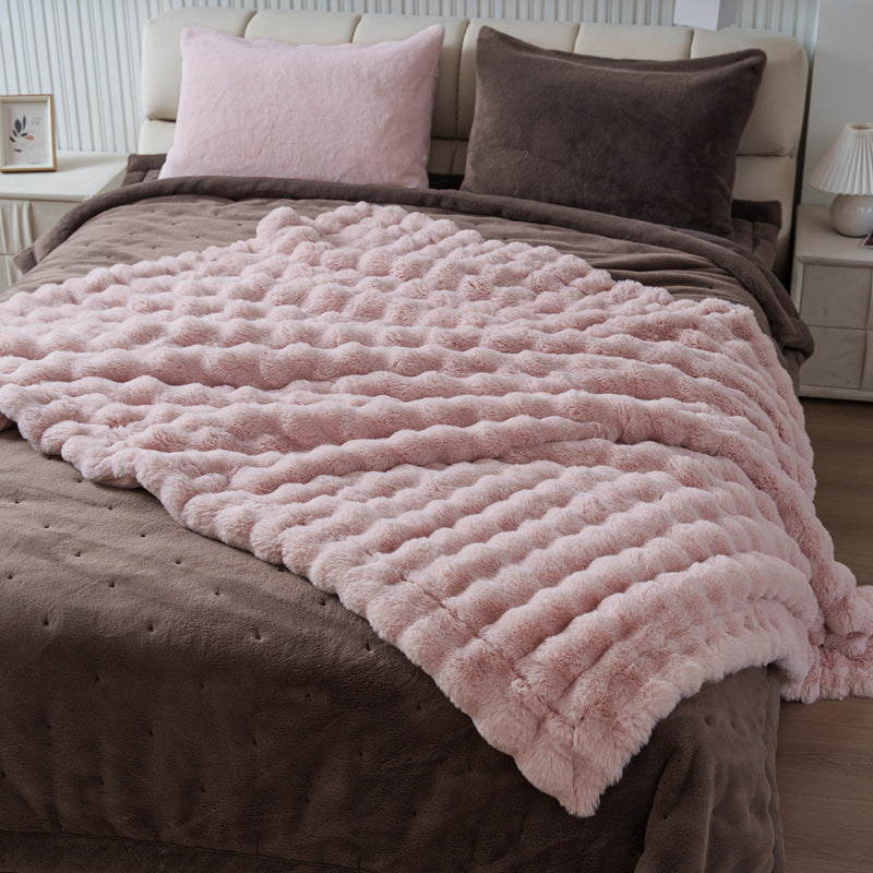 Velvety Soft Luxurious Blanket, 59 x 79 in, for Couch, Bed or Camping | Velvety Soft Warmth Anywhere | Throw Blankets