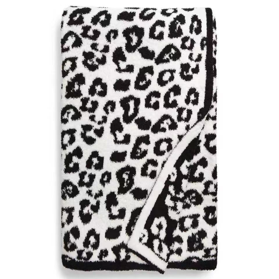 Luxury Soft Leopard Print Plush Throw Blanket for Sofa | Leopard Print Plush Comfort | Throw Blankets