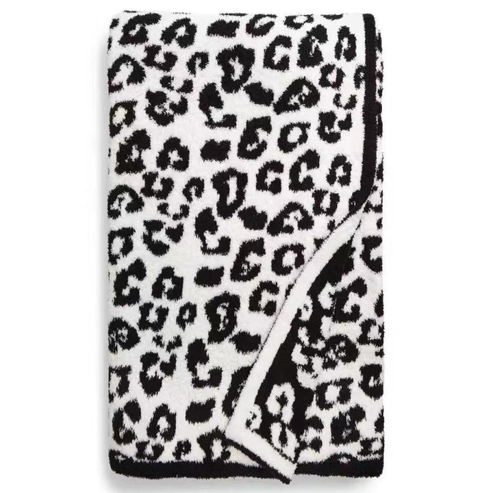 Luxury Soft Leopard Print Plush Throw Blanket for Sofa | Leopard Print Plush Comfort | Throw Blankets