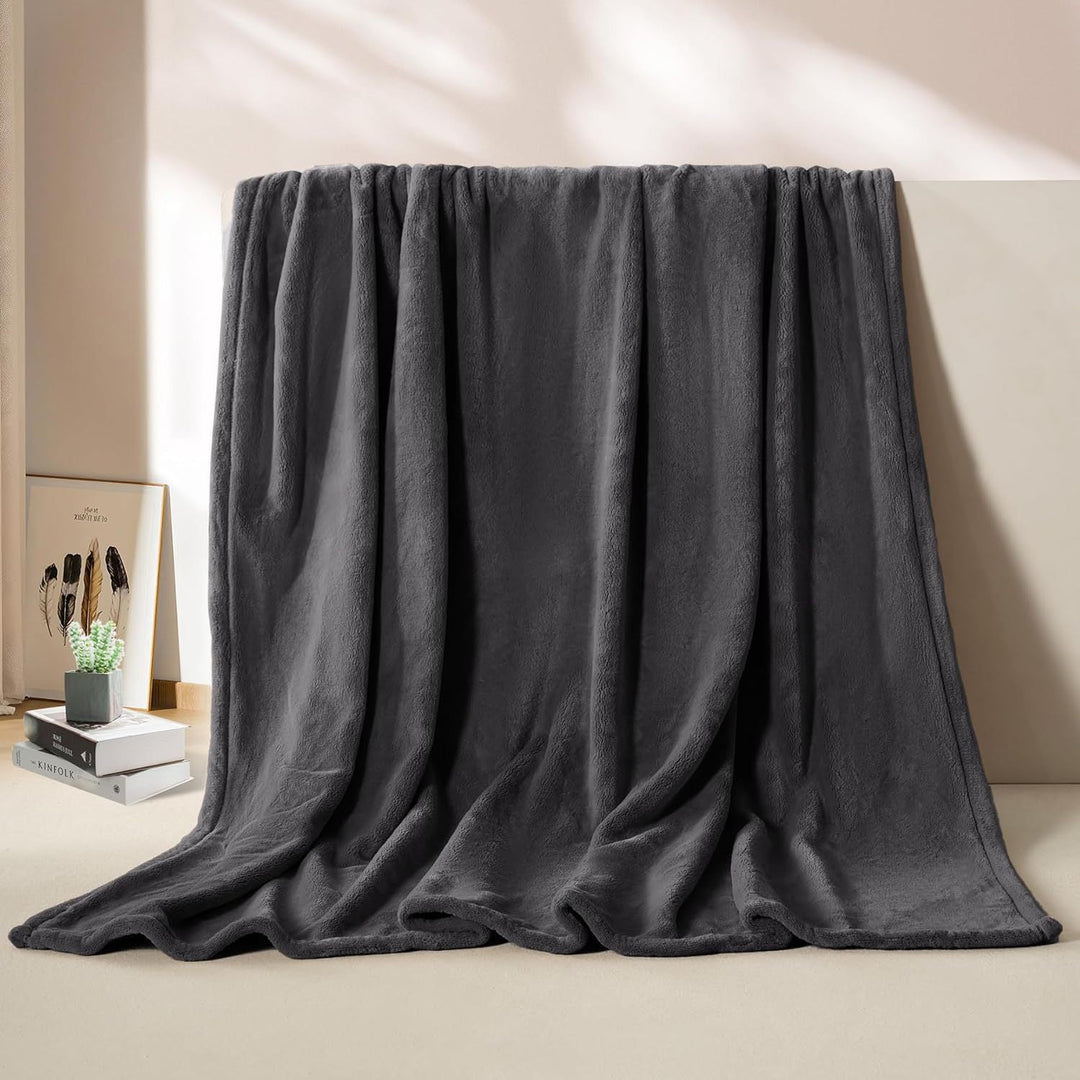Cozy Plush Throw Blanket in Five Sizes and Neutral Shades | Plush Choices for Every Space | Throw Blankets