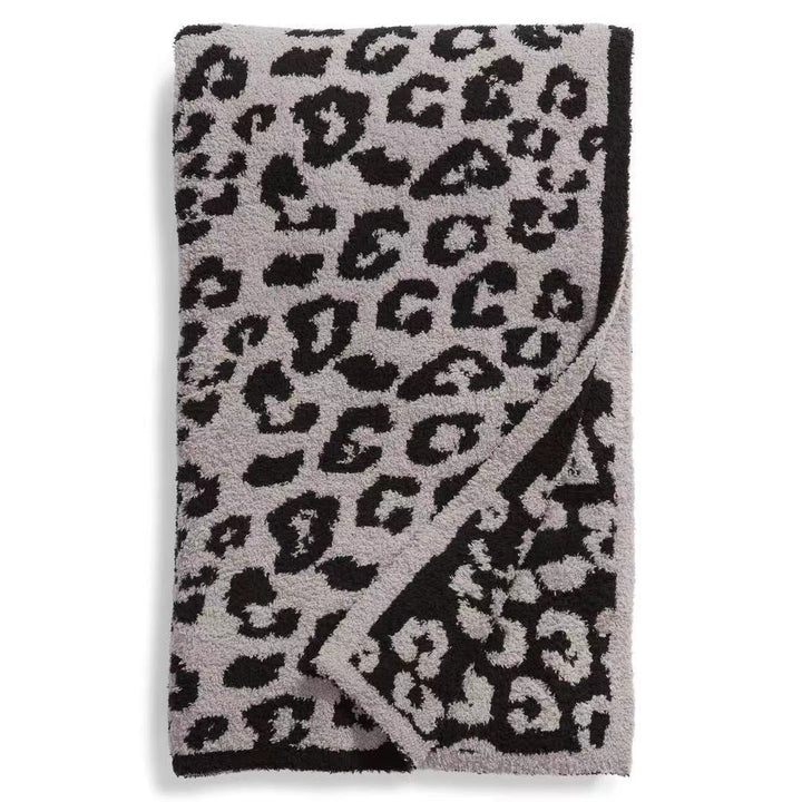 Luxury Soft Leopard Print Plush Throw Blanket for Sofa | Leopard Print Plush Comfort | Throw Blankets