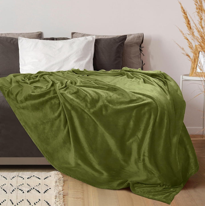 Cozy Plush Throw Blanket in Five Sizes and Neutral Shades | Plush Choices for Every Space | Throw Blankets